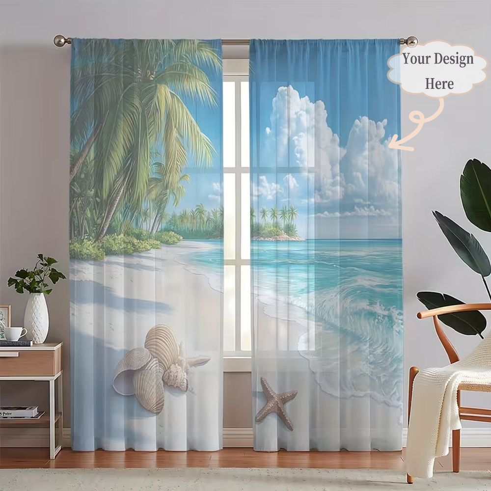 Home Textile - ستائر شفافة مسطحة ثنائية الأبعاد مخصصة