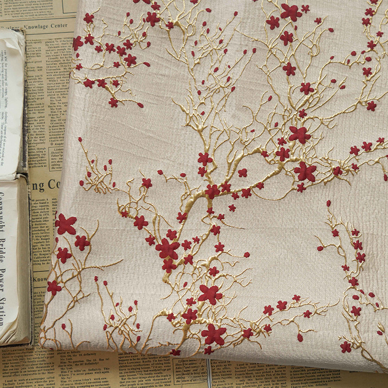 فاخر زهر البرقوق الأحمر الجاكا - مراجعة Luxury Home Textiles Usa وسعره