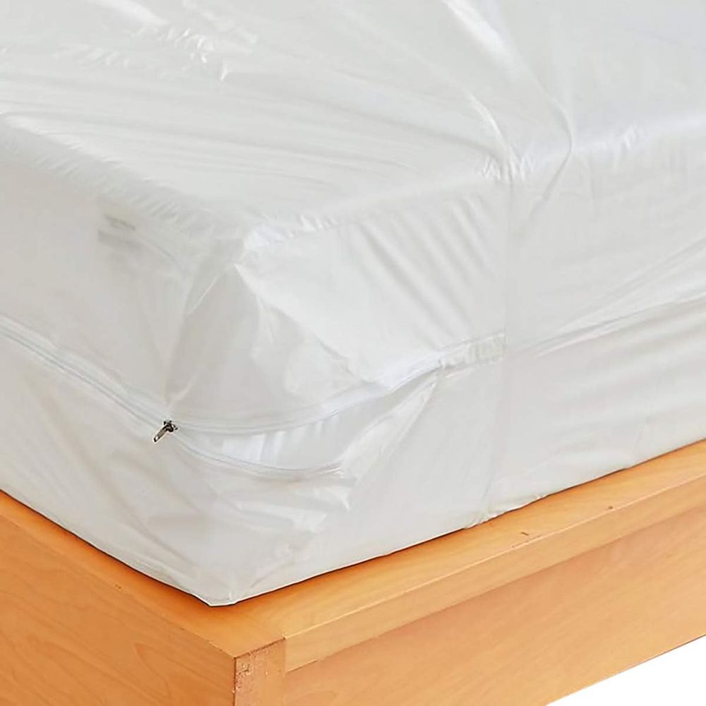 غطاء مرتبة بلاستيكي بسحاب - مق - مراجعة Mattress Protector Waterproof وسعره
