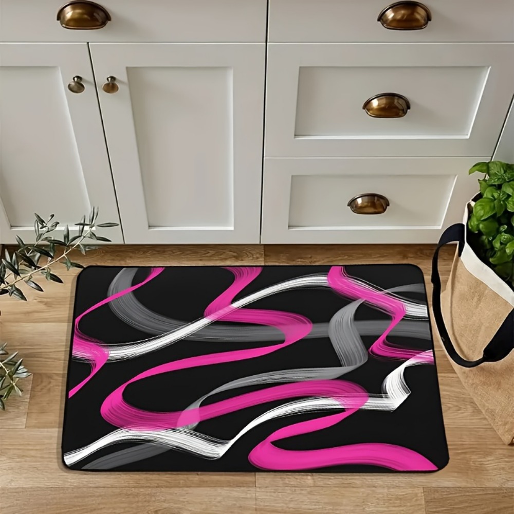 سجادة هندسية مخططة باللون الور - مراجعة Hot Home Of Textiles وسعره