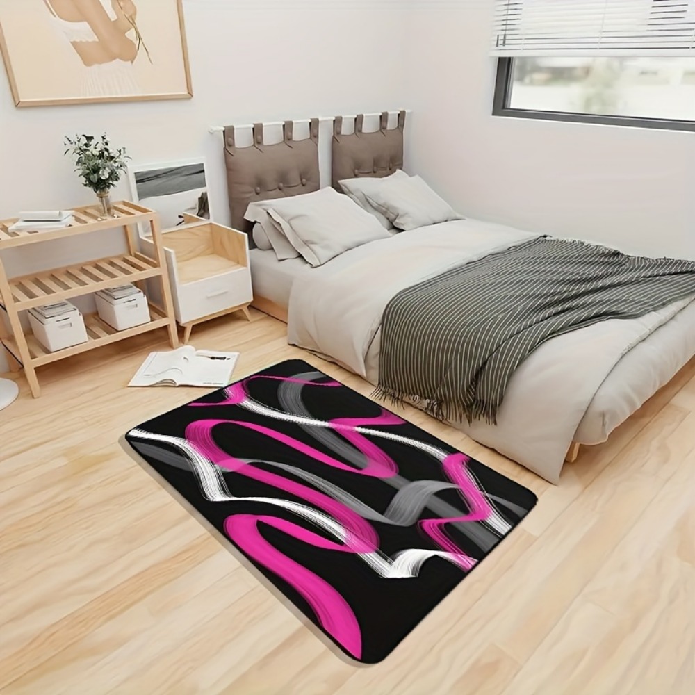 سجادة هندسية مخططة باللون الور - مراجعة Hot Home Of Textiles وسعره